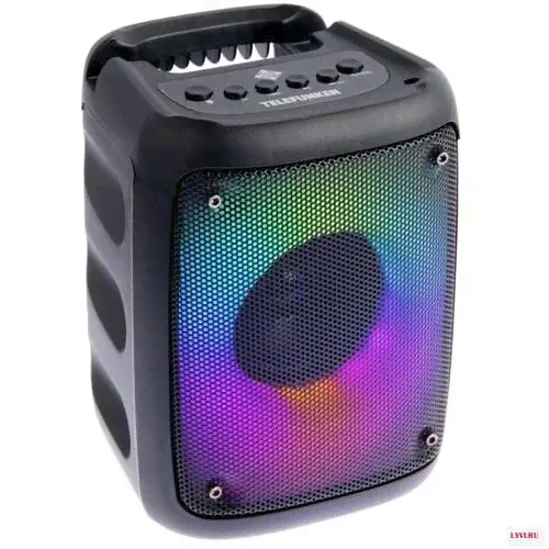 TELEFUNKEN Портативная колонка Telefunken TF-PS1237B, 15Вт, 1500мАч, FM,BT, USB, TWS, подсветка, черная-0