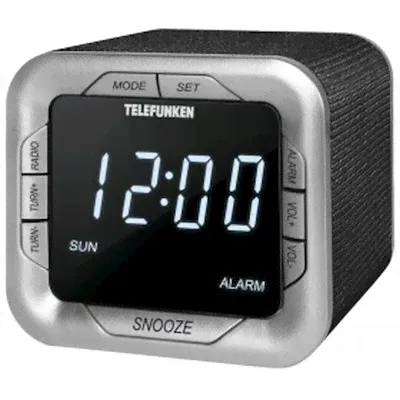 Радиочасы Telefunken TF-1505 Black-White-0