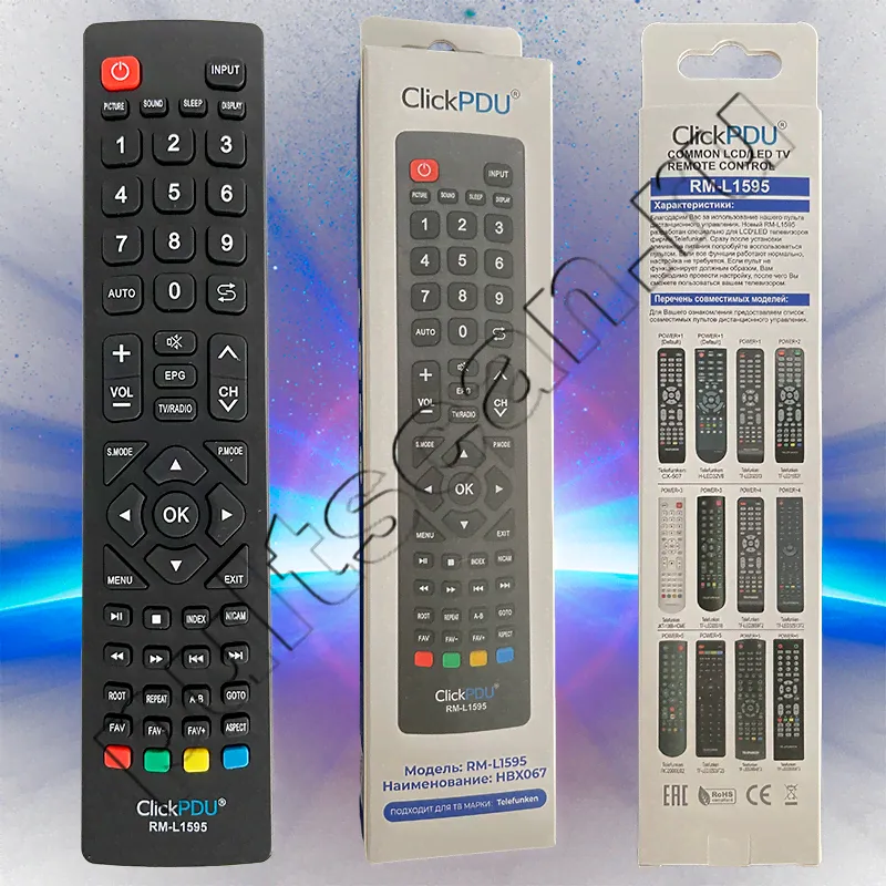универсальный пульт ClickPDU RM-L1595 для TELEFUNKEN версия 2023-0