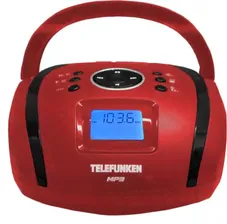 Аудиомагнитола Telefunken TF-SRP3449 красный 3Вт/MP3/FM(dig)/USB/SD/MMC