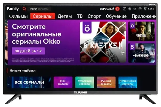 32" Телевизор TELEFUNKEN TF-LED32S92T2S LED, черный-0