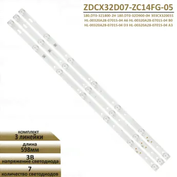LED подсветка для Telefunken TF-LED32S6