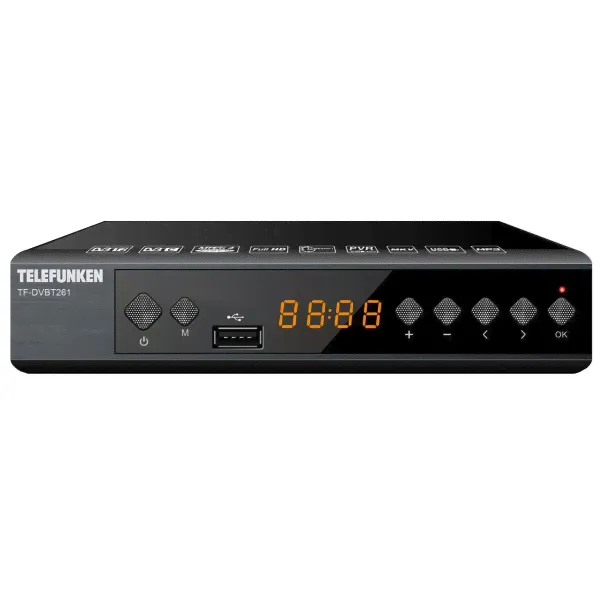 DVB-T2 приставка Telefunken TF-DVBT261 Black, TF-DVBT260-0