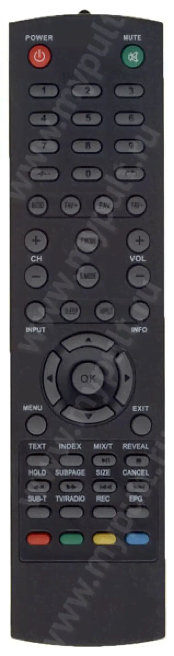 Пульт TELEFUNKEN TF-LED28S48T2 неоригинал-0