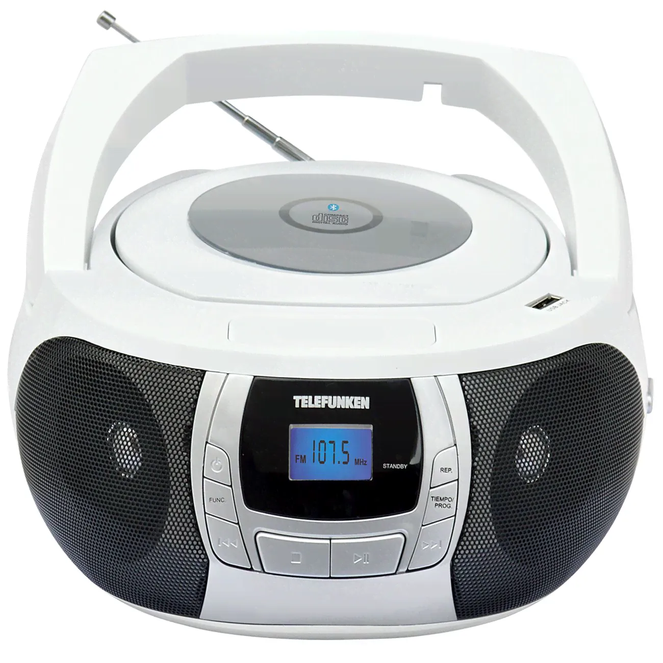 Telefunken Магнитола TF-CSRP3498B White/Black