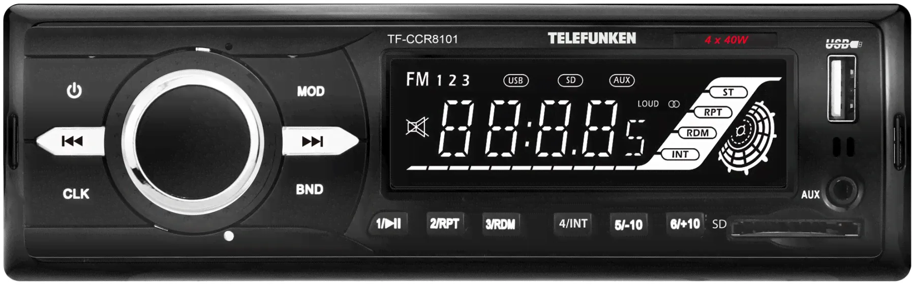 Автомагнитола-FLASH TELEFUNKEN TF-CCR8101 черный