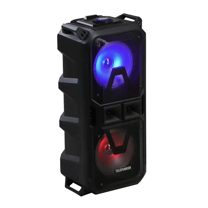 Портативная колонка Telefunken TF-PS2307, 650Вт, 3600мАч, FM, BT, microSD,USB,AUX, подсветка-0