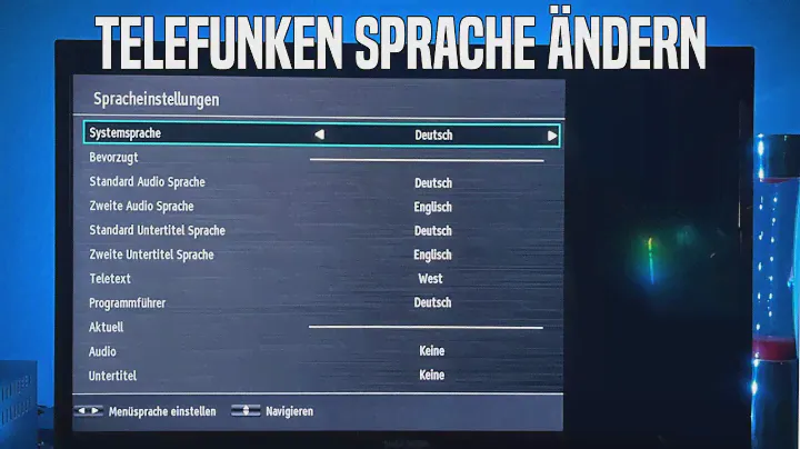 Telefunken Fernseher Sprache ändern (Deutsch) | Tutorial