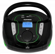 Аудиомагнитола Telefunken TF-SRP3471B черный/зеленый