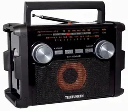 Радиоприемник TELEFUNKEN портативный TF-1690UB черный/серый USB microSD TF-1690UB(ЧЕРНЫЙ С СЕРЫМ)