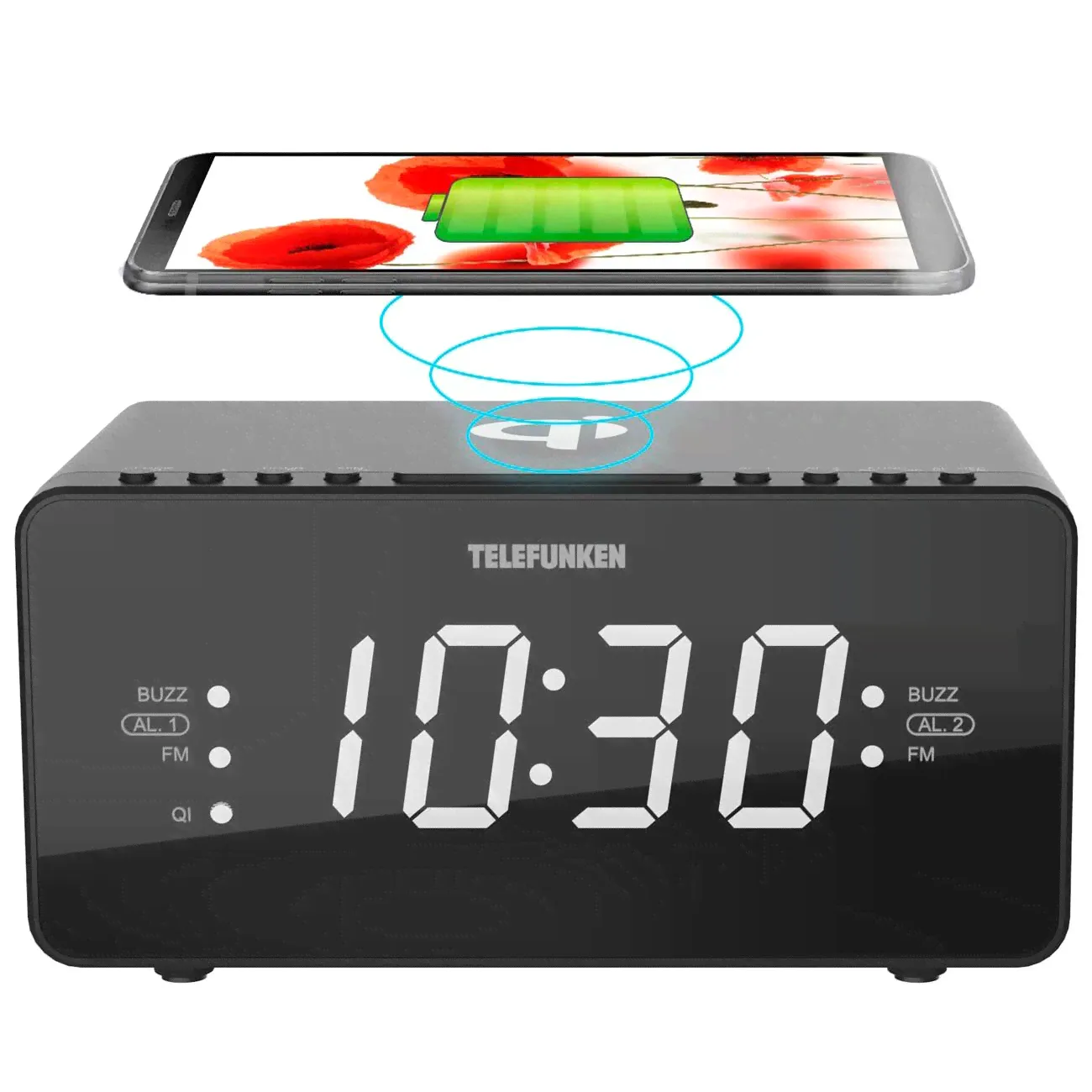 Telefunken Радио-часы TF-1594U Black-0