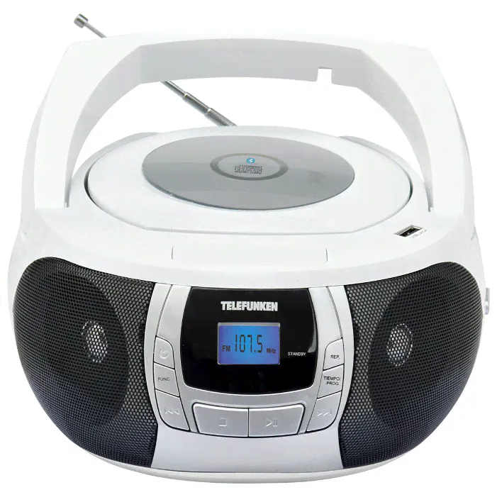 TELEFUNKEN Telefunken Магнитола TF-CSRP3498B White/Black кэшбэк-0