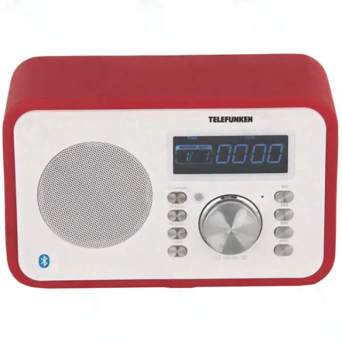 Радио-часы Telefunken TF-1581UB Red