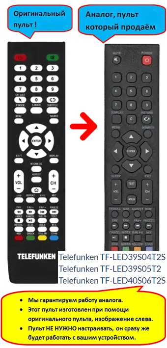 Telefunken TF-LED39S04T2S, TF-LED39S05T2, TF-LED40S06T2S