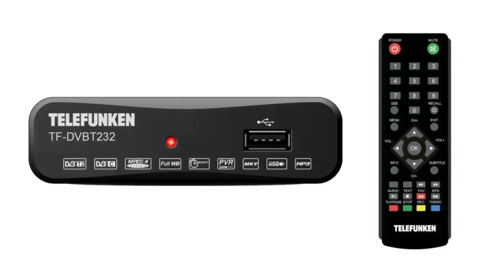 Приемник цифровой эфирный Приемник цифровой эфирный TELEFUNKEN TF-DVBT232-0