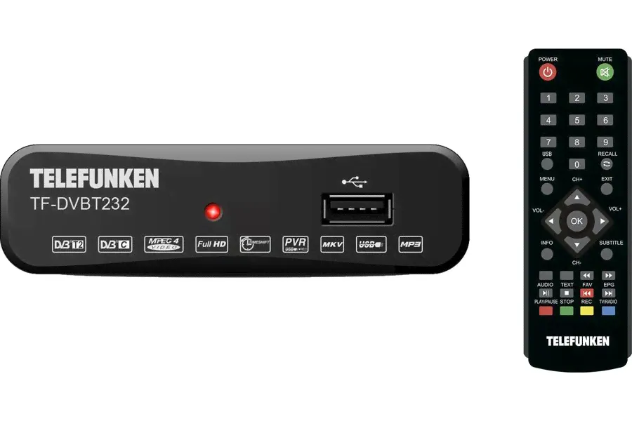 Приставки для цифрового ТВ Telefunken TF-DVBT232 черный (TF-DVBT232(ЧЕРНЫЙ))-0