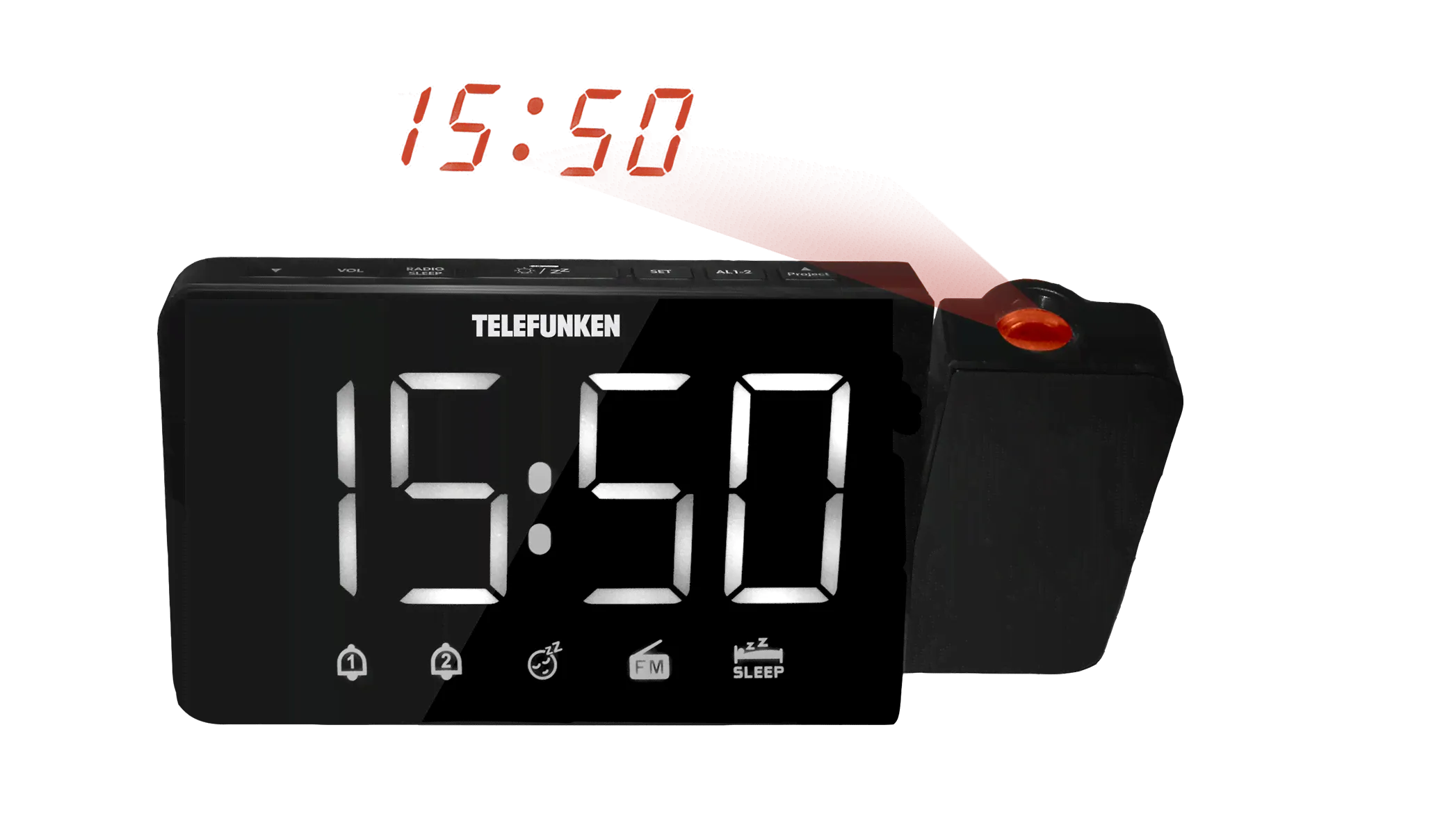 Радио-часы Telefunken TF-1709 Black, TF-1709