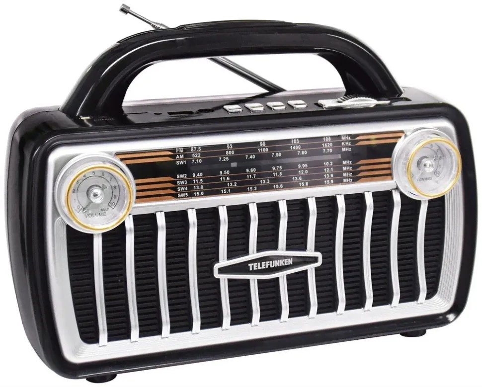 Радиприемник Радиприемник TELEFUNKEN TF-1695UB(черный с серебром)